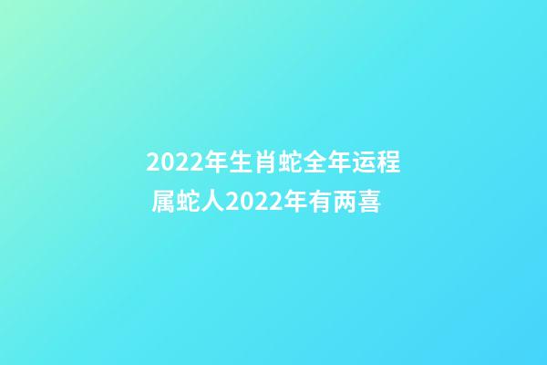 2022年生肖蛇全年运程 属蛇人2022年有两喜-第1张-观点-玄机派